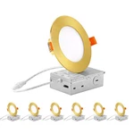 Zyc Recessed Lighting 4 Inch - 6PACK 9W 800LM High BRIGHTNESS,5CCT 2700K/3000.... Fixed Price $91.43.