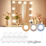Led Vanity Lights For Mirror, Consciot Hollywood 10 Dimmable Bulbs, White. Fixed Price $25.84.