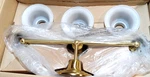 Pottery Barn Hawthorne Triple Light Sconce Polished Brass - New Open Box. Fixed Price $99.99.