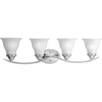 Progress Lighting Trinity 33-1/4 In. 4-LIGHT Polished Chrome Etched Glass Vanity. Fixed Price $46.99.