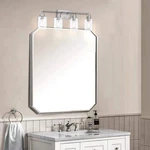 Hukoro 23 In. 4-LIGHT Brushed Nickel Vanity With Clear Glass Shade. Fixed Price $53.25.