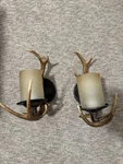 Vaxcel W0032 Yoho 1 Light Bronze Rustic Antler Bathroom Wall Fixtures Set Of. Fixed Price $150.00.