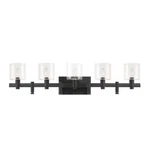 Eurofase Decato Light Sconce, Black/clear Glass Cylinder Shade 46813-015. Fixed Price $380.00.