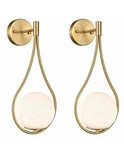Holkirt Mid Century Brass Wall Sconces Set Of 2 Globe Vanity Lights. Fixed Price $69.99.