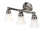 Bathroom Lighting Brushed Ni Hampton Bay Wall Glass Sconce 05381 Contemporary. Fixed Price $99.50.