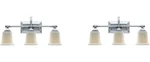 Quoizel NL8603C - Nicholas Light Wall Bath Fixture, Polished Chrome 2 Pack. Fixed Price $420.85.