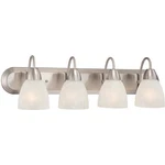 Designers Fountain 15005-4B-35 Torino Bathroom Vanity Light Brushed Nickel. Fixed Price $110.42.