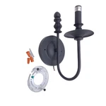 Elk Lighting Matte Black Single Bulb Wall Sconce Candle Fixture 281-0B. Fixed Price $29.31.