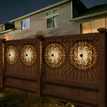 1/2/4/6PCS,MANDALA Solar Fence Light, IP65 Waterproof, Outdoor Patio Wall. Fixed Price $25.85.