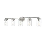 Z-lite Thayer Light Vanity, Brushed Nickel/clear 742-5V-BN. Fixed Price $238.00.