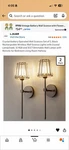 Battery Operated Wall Sconces Set Of 2, Modern Black Crystal Wireless Lights .... Fixed Price $50.00.