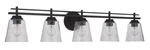 Drake 5-LIGHT Bathroom Vanity In Flat Black. Fixed Price $241.65.