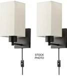 Koonting Wall Sconce Rustic Plug Wired Lamp With Cord Set 2 Nib Pair. Fixed Price $38.90.