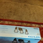 Kichler Bayley 3-LIGHT Vanity Wall Oil Brushed Bronze Industrial Metal Glass. Fixed Price $58.99.