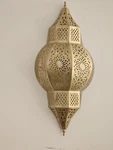 Moroccan Brass Wall Sconce, Lamp. Fixed Price $125.00.
