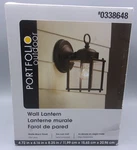 Portfolio Outdoor Wall Lantern Light Matte Black Finish & Clear Glass #0338648. Fixed Price $9.99.