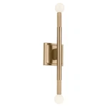 Champagne Bronze Two Light Wall Sconce From The Odensa Collection. Fixed Price $214.99.