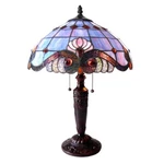 Lamp Tiffany Style Vintage Stained Glass 3-LIGHT Bronze Blue Double-lite. Fixed Price $184.48.