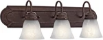 Kichler 5337TZS - Monroe Light Olde Bronze Vanity (24"W X 8"H 8"L). Fixed Price $49.95.