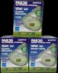 Satco S7205 15 Watt PAR30 Compact Fluorescent 4100K 82 Cri Medium Base Lumen. Fixed Price $12.30.