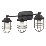 Golden Seaport 3-LIGHT 21" Bathroom Vanity In Black. Fixed Price $259.99.