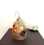 Handblown Multi Color Italian Glass Pendant Light. Fixed Price $175.00.