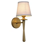 Permo Vintage Wall Antique Gold Sconces With Linen Cloth Lamp Shade Ha.... Fixed Price $87.02.