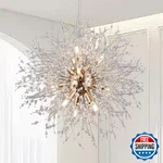 Kenolia 9-LIGHT Gold Crystal Chandeliers Modern Dandelion Hanging Small. Fixed Price $164.73.