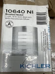 Kichler Lighting 10640NI Wall Sconce, Brushed Nickel White Polycarbonate Diffus. Fixed Price $45.00.