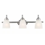 Globe Electric 50783 3-LIGHT Vanity Light, Satin Nickel Finish, Alabaster Gla.... Fixed Price $91.55.