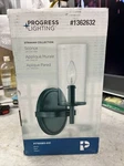 Progress Lighting Strahan 1-LIGHT Wall Sconce Brushed Nickel With Clear Glass. Fixed Price $29.00.