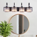 Modern Crystal Wall 4-LIGHTS Vanity Lamp Fixture For Bedroom Bathroom. Fixed Price $119.69.