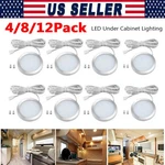 4-12PCS Led Puck Under Cabinet Lighting Kitchen Room Counter Wired. Fixed Price $41.49.