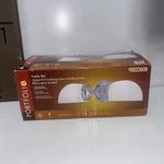 Open Box New - Portfolio Vanity Bar Chrome Finish White Opal Glass. Fixed Price $44.99.