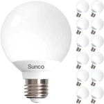 Sunco 12 Pack Vanity Globe Light Bulbs G25 Led For Bathroom Mirror 40W. Fixed Price $48.66.