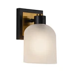 Artcraft Lyndon Light Bathroom Sconce, Black/brass/clear - AC11691BB. Fixed Price $97.00.
