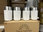 Davis Lighting. 4 Pack, Balcony Wall Sconse Light. Brush Nickel, White Glass.. Fixed Price $40.00.