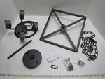 Unicozin Black Lantern Chandelier Light Fixture KD-9105S Incomplete Set. Fixed Price $19.99.