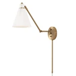 Capital Lighting Bradley Wall Sconce, Aged Brass/white - 650111AW. Fixed Price $193.60.