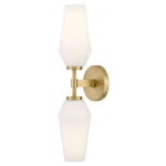 Lark Gio 2 Light Large Sconce, Lacquered Brass/etched Opal - 85505LCB. Fixed Price $259.99.