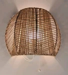 Ikea Nalg Wall Lamp Sedge Handmade Natural Material 11"X14" W/light Bulb New. Fixed Price $47.45.