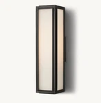 Rh Restoration Hardware Union Filament Milk Glass Wide Sconce 14 Bronze One (1). Fixed Price $225.99.