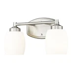 Z-lite Kendrick Light 14.5" Vanity, Brushed Nickel/matte Opal 745-2V-BN. Fixed Price $144.00.