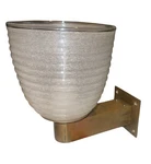 Signed Barovier & Toso Murano Pulegoso Glass And Brass Sconce Italy, MID-20TH. Fixed Price $1850.00.