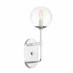 Designers Fountain 92001 Chrome Welton Single Light 6"W Bathroom Sconce (1000). Fixed Price $109.99.