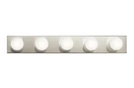 Kichler 625NI, Vanity 30" Wide 5-BULB Bathroom Lighting Fixture, Brushed Nickel. Fixed Price $28.46.