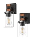 Edishine 2PACK Farmhouse Vanity Lights Fixtures For Bathroom, 1-LIGHT Faux Wood. Fixed Price $39.99.