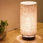 Lifeholder Table Lamp, Bedside Nightstand Simple Desk Fabric Wood.... Fixed Price $19.91.