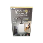 Smart Sconce Wireless Wall Light Black With Remote Ez Mount Battery System Led. Fixed Price $24.49.