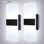 Sleek Led Wall Sconces 2-PACK, 12W Hardwired Indoor Lighting For Home. Fixed Price $62.99.
